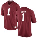 Youth Alabama Crimson Tide #1 Ben Davis Crimson Replica NCAA College Football Jersey 2403YGMZ8